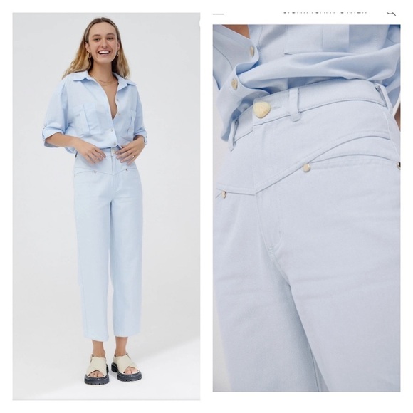 NWT SIGNIFICANT OTHER Monty Jean High Rise Straight Leg Light Wash Size US 4 - Picture 1 of 12